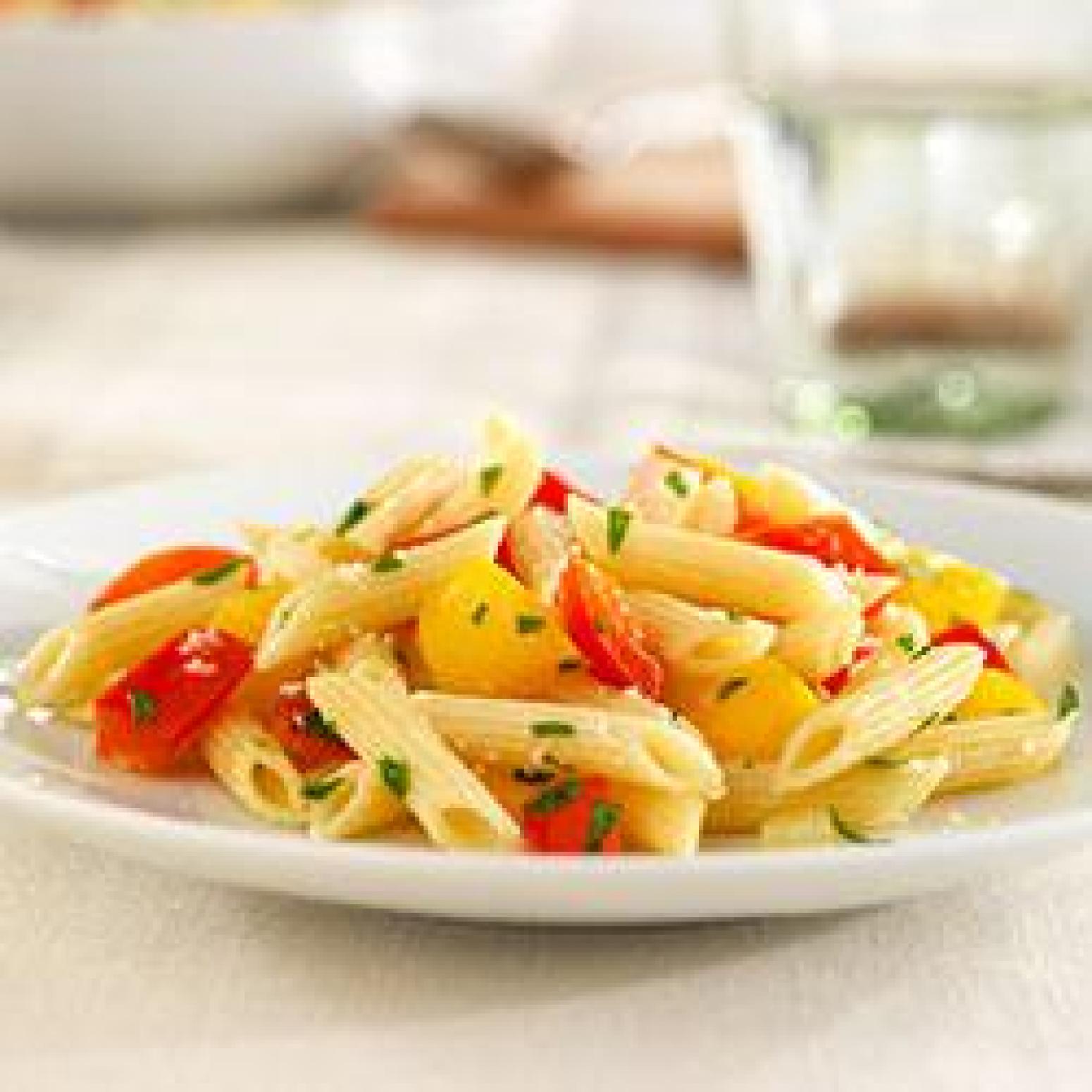 Mini Penne with Sweet Peppers and Parmigiano-Reggiano Recipe | Just A ...