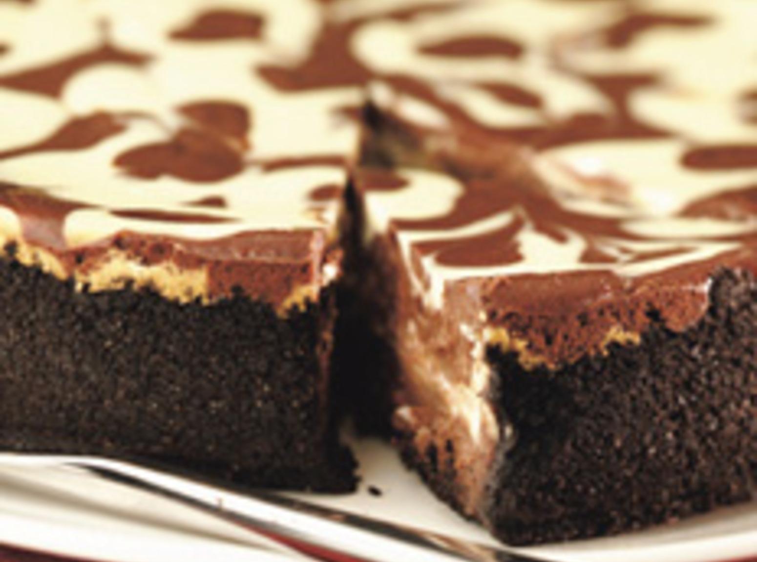Chocolate-Vanilla Swirl Cheesecake Recipe | Just A Pinch Recipes
