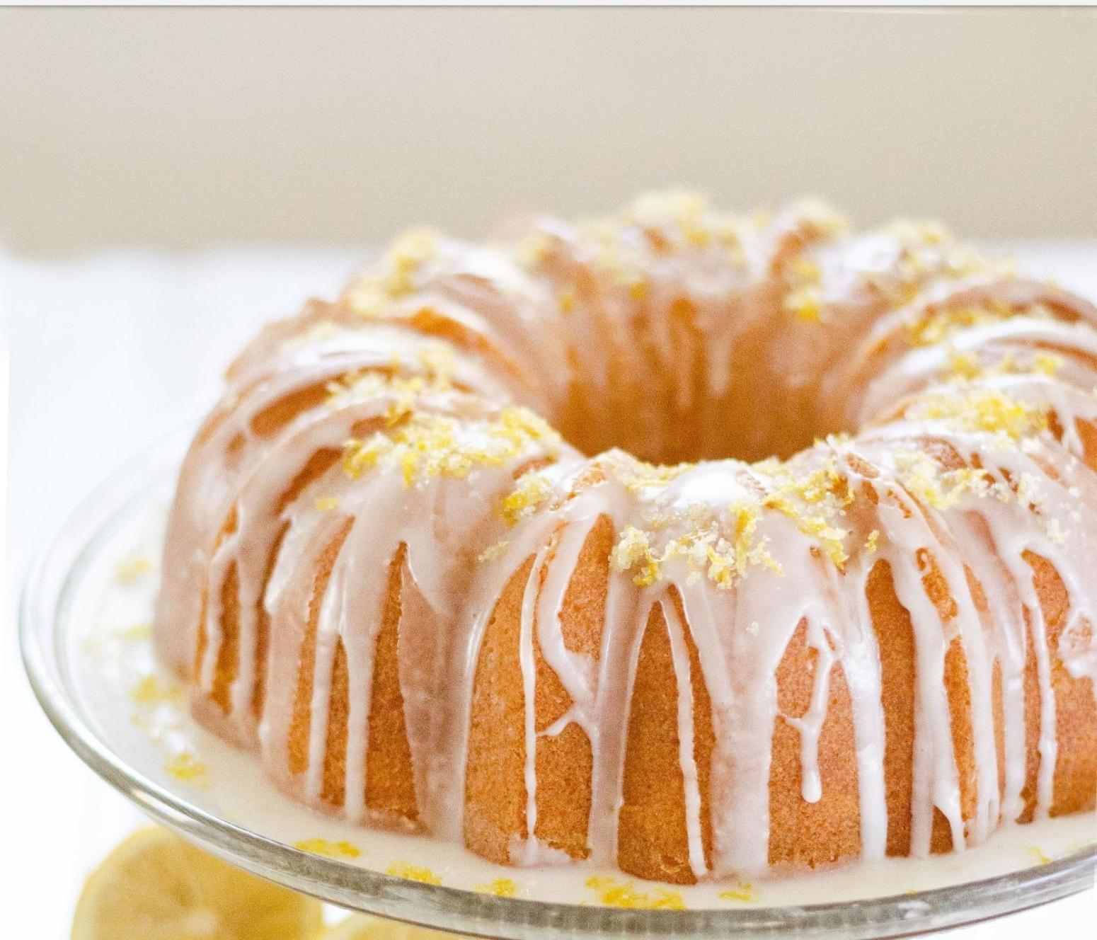 Super moist buttermilk lemon pound cake with glaze Recipe | Just A ...